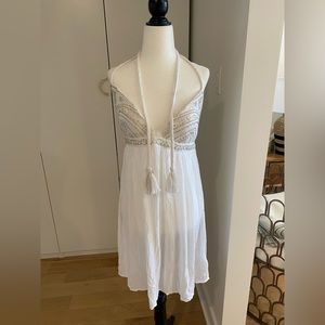 White Embezzled Halter Top/Dress NWT (UK)